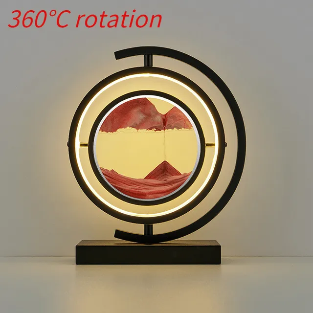 Moving Sand Art Picture Round Glass