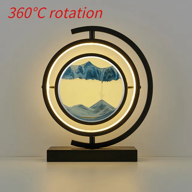 Moving Sand Art Picture Round Glass