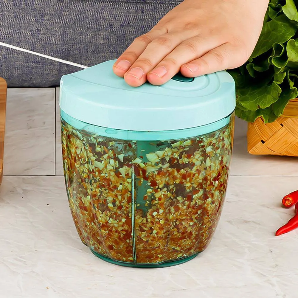 Multifunction Manual Fruit Vegetable Chopper Hand Pull Vegetables Cutter Shredder Slicer Meat Grinder Garlic Chooper Mincer Shre
