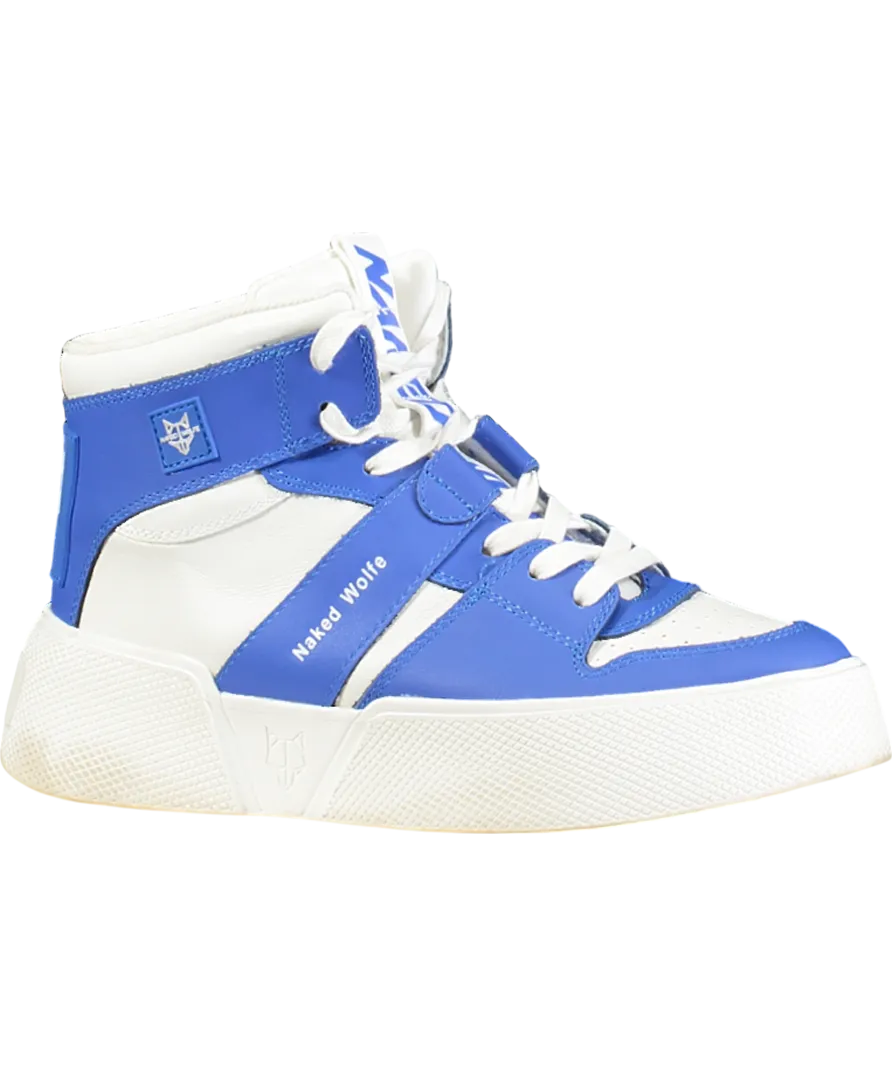 Naked Wolfe White Phantom High-top Leather Trainers UK 6 EU 39 