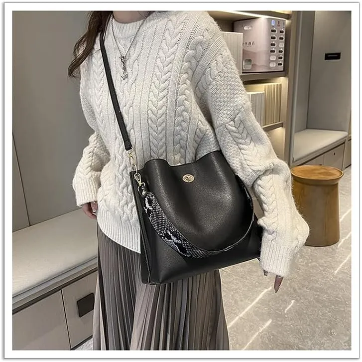 New Shoulder Cross-body Bag for 2022, Faux Leather Handbag for Ladies with A Homeless Bucket.