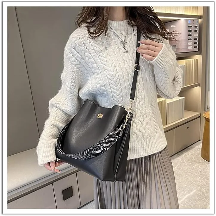 New Shoulder Cross-body Bag for 2022, Faux Leather Handbag for Ladies with A Homeless Bucket.