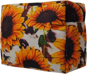 NGIL Sunflower with Cow Large Cosmetic travel Pouch