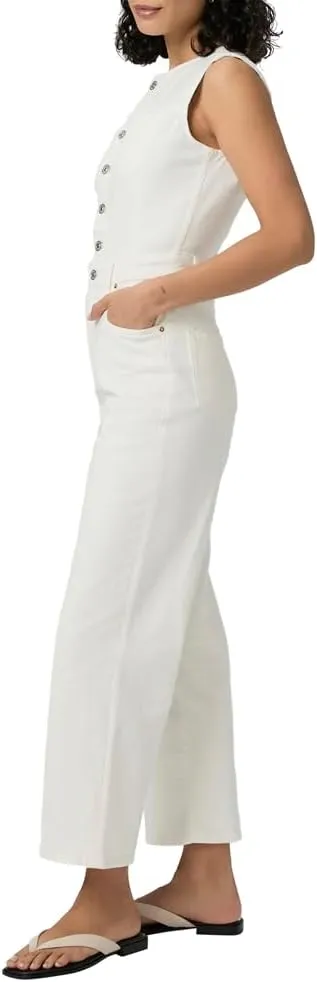 PAIGE Womens Cirie Ankle Denim Jumpsuit