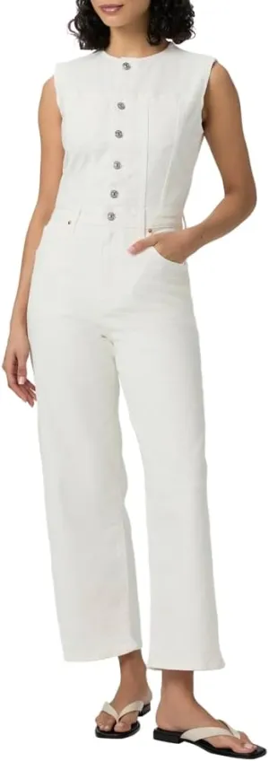 PAIGE Womens Cirie Ankle Denim Jumpsuit