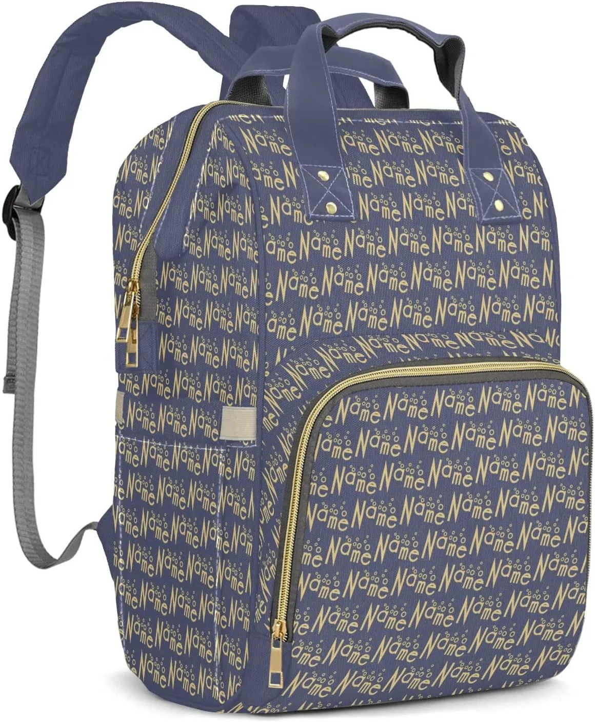 Personalized Purple Yellow Diaper Bags Backpack with Name Mummy Nursing Bags Gifts for Mom Dad
