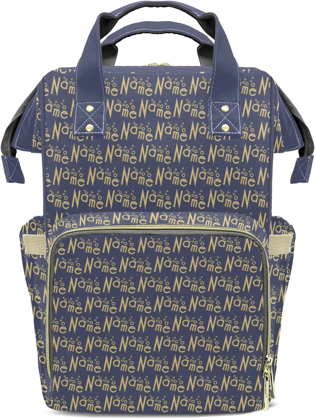 Personalized Purple Yellow Diaper Bags Backpack with Name Mummy Nursing Bags Gifts for Mom Dad