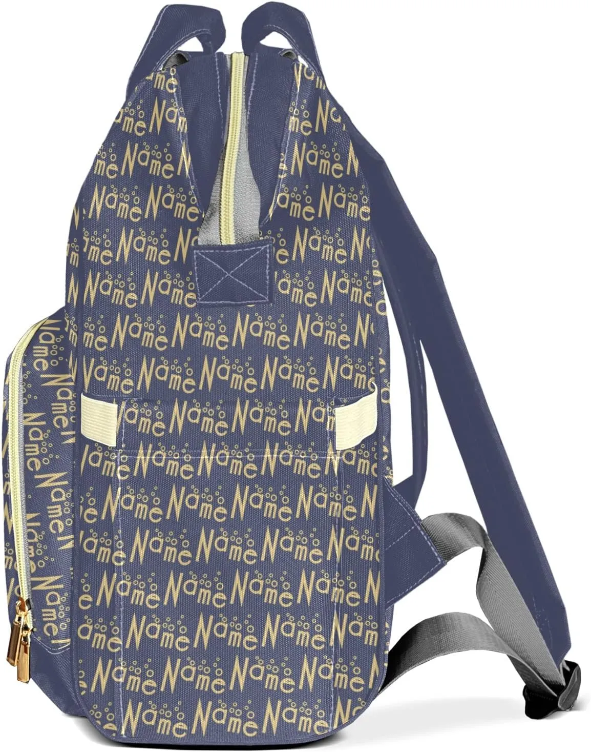 Personalized Purple Yellow Diaper Bags Backpack with Name Mummy Nursing Bags Gifts for Mom Dad