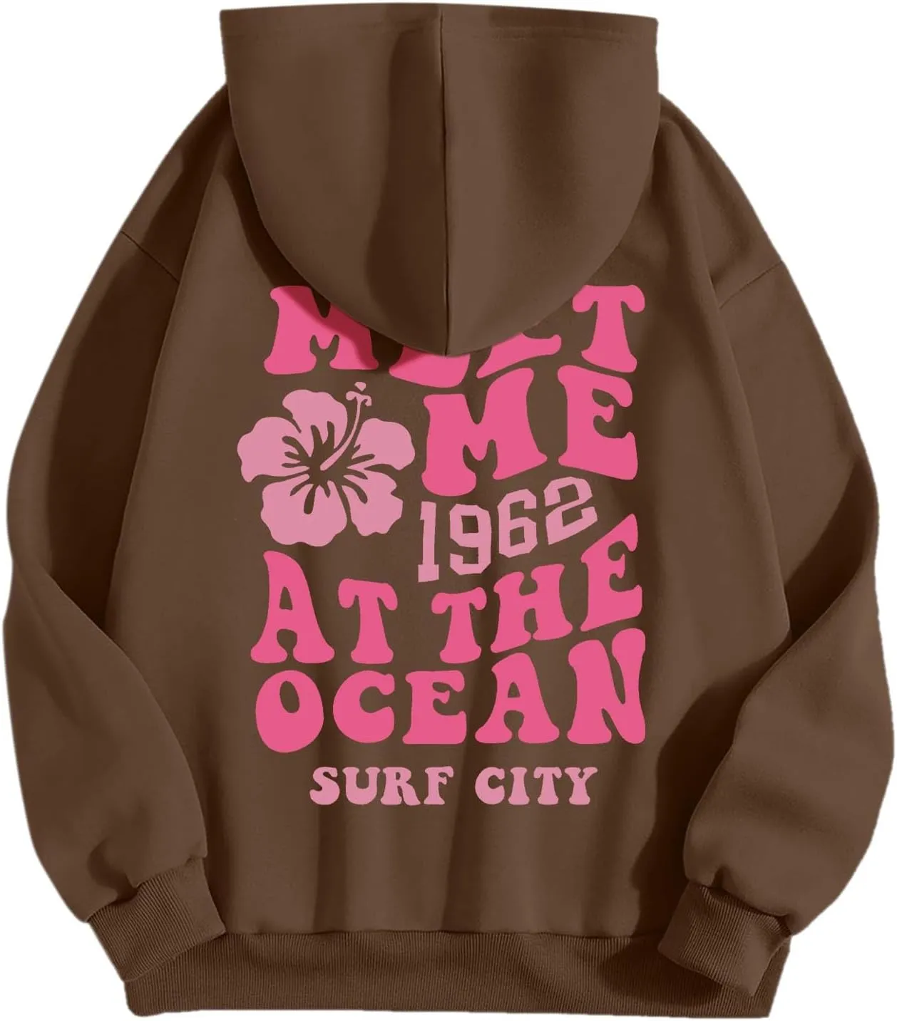 Pink Graphic Hoodies for Women 2024 Fall Outfits Oversized Hoodie Teen Girls Cute Preppy Sweatshirts Casual Pullover