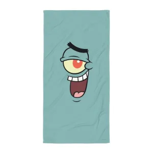 Plankton Big Face Beach Towel