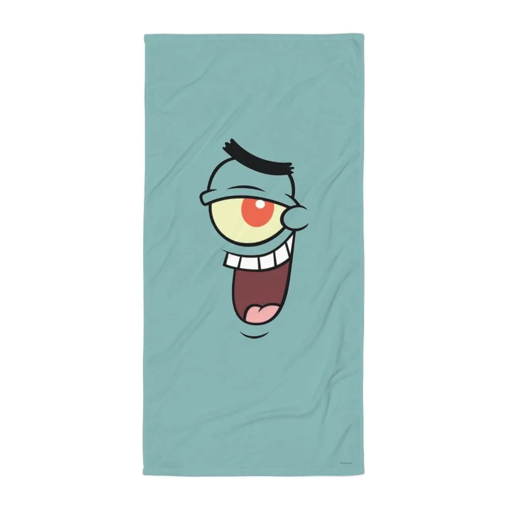 Plankton Big Face Beach Towel