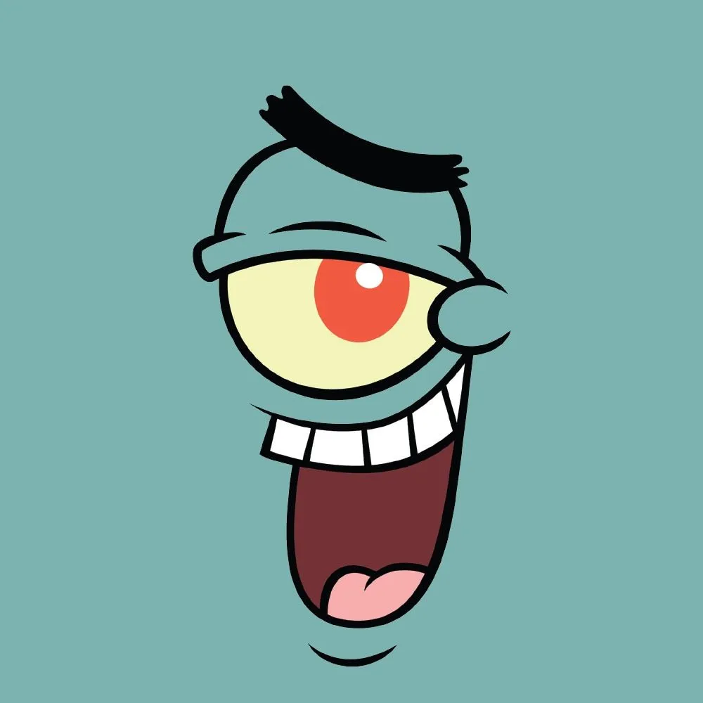 Plankton Big Face Beach Towel