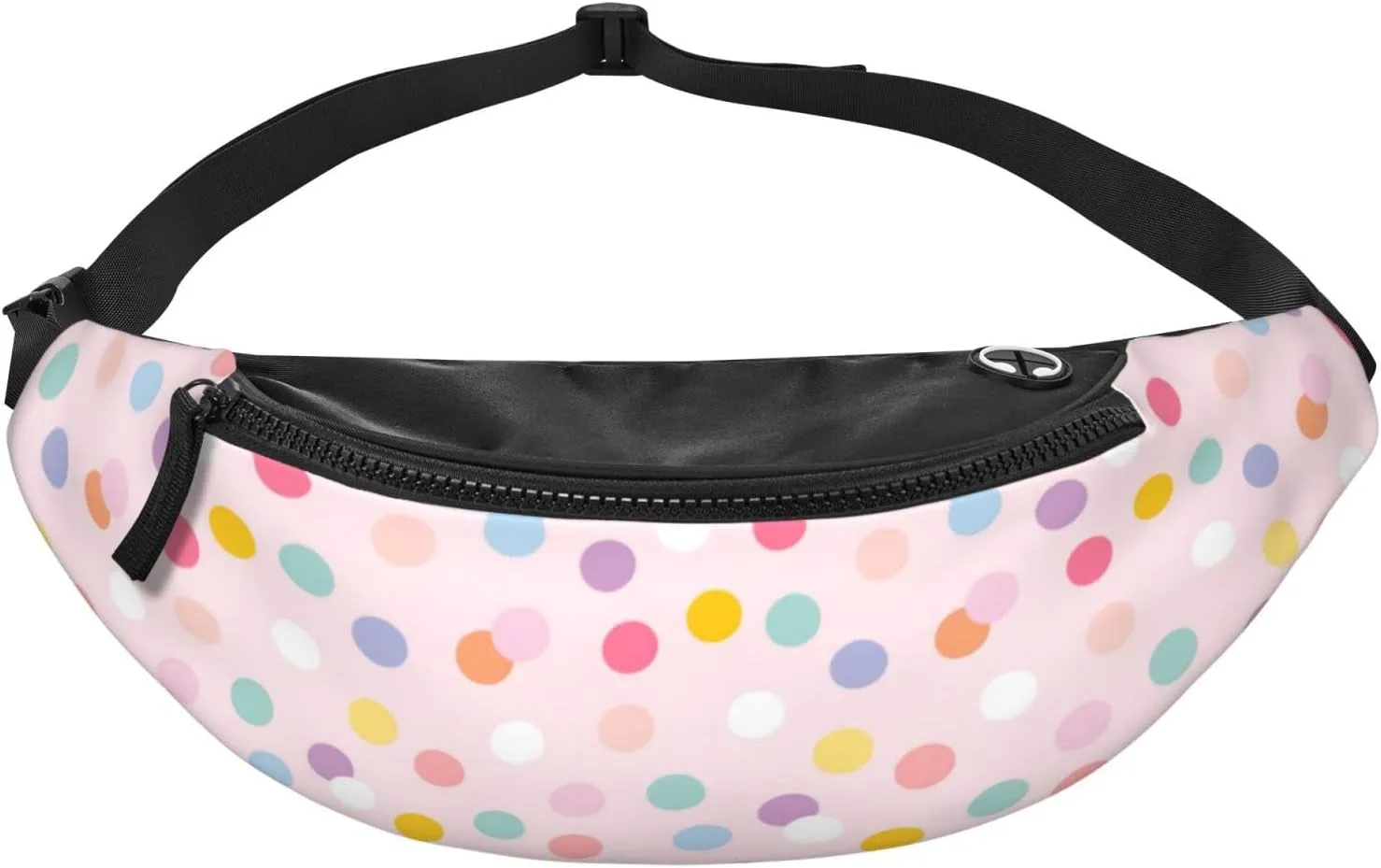 Polka Dot Fanny Pack for Women Men,Fashion Waist Pack Belt Bag Crossbody Bag for Traveling Casual Running Cycling