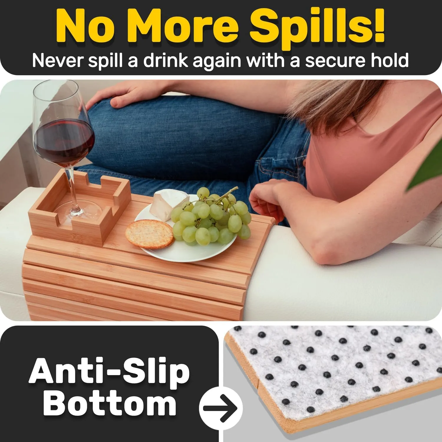 Portable Sofa Arm Tray Table for Couch