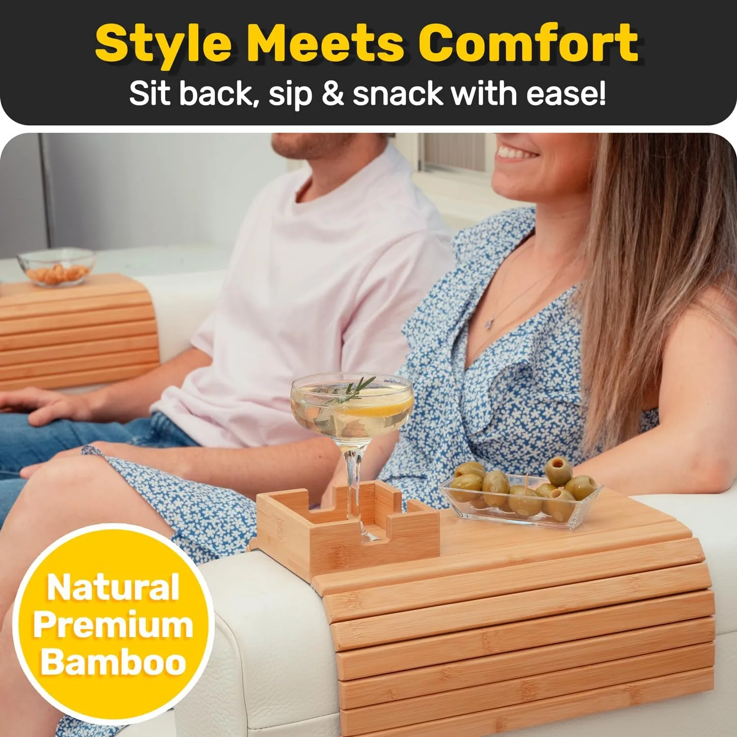 Portable Sofa Arm Tray Table for Couch