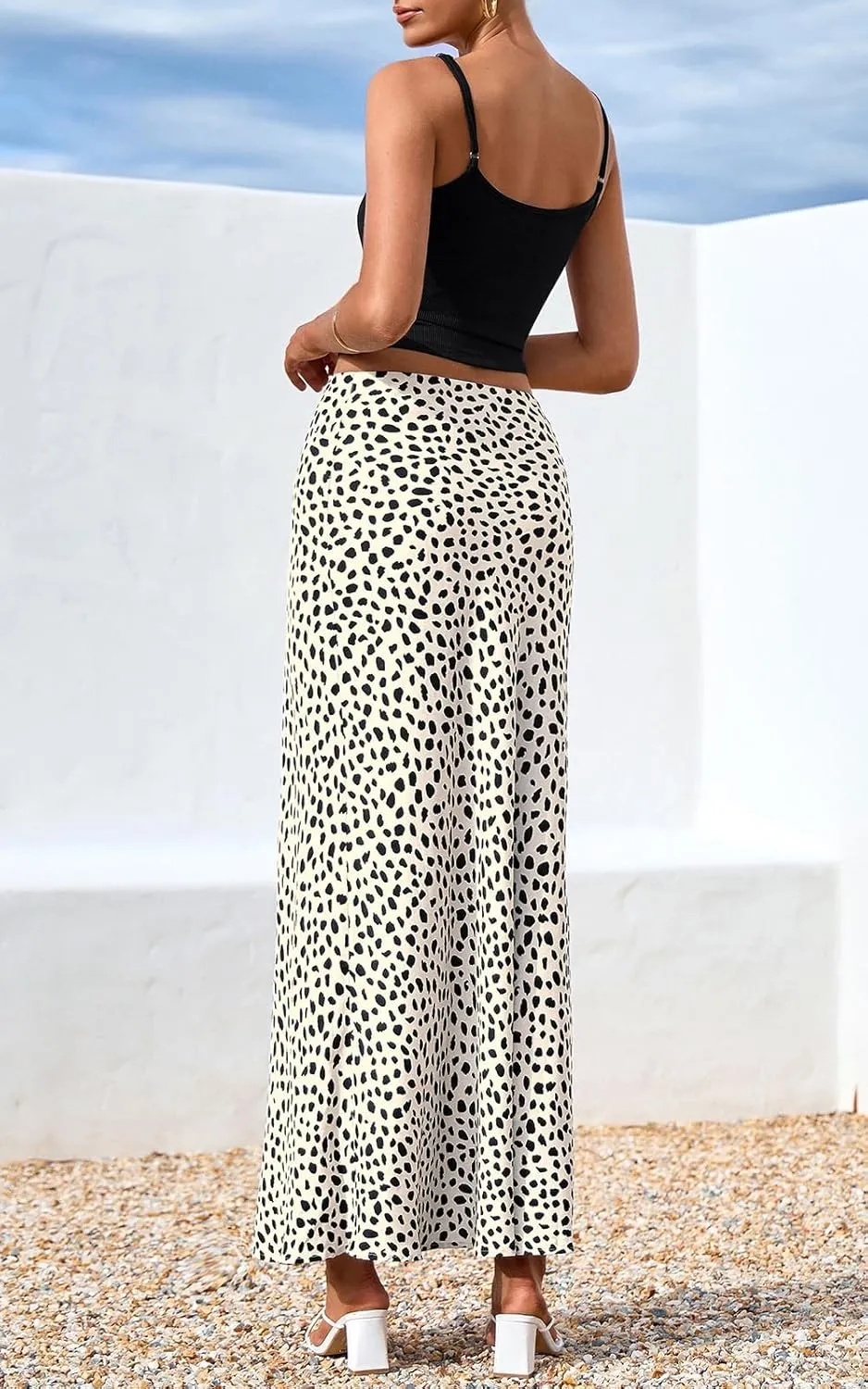 PRETTYGARDEN High Waisted Floral Maxi Skirt Sets Women 2 Piece Outfits Summer Cropped Cami Tank Tops Beach Vacation Clothes
