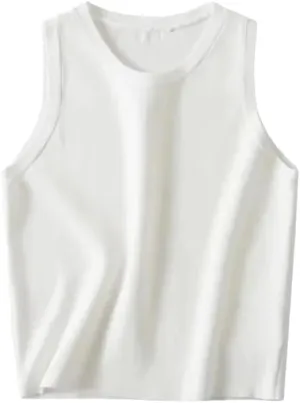 Rfmfkkg Women Sleeveless Vest Y2k Knitted Camis Tank Tops Women Casual Solid Color Camisole