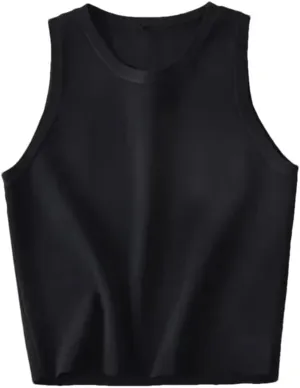 Rfmfkkg Women Sleeveless Vest Y2k Knitted Camis Tank Tops Women Casual Solid Color Camisole