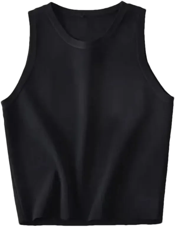 Rfmfkkg Women Sleeveless Vest Y2k Knitted Camis Tank Tops Women Casual Solid Color Camisole