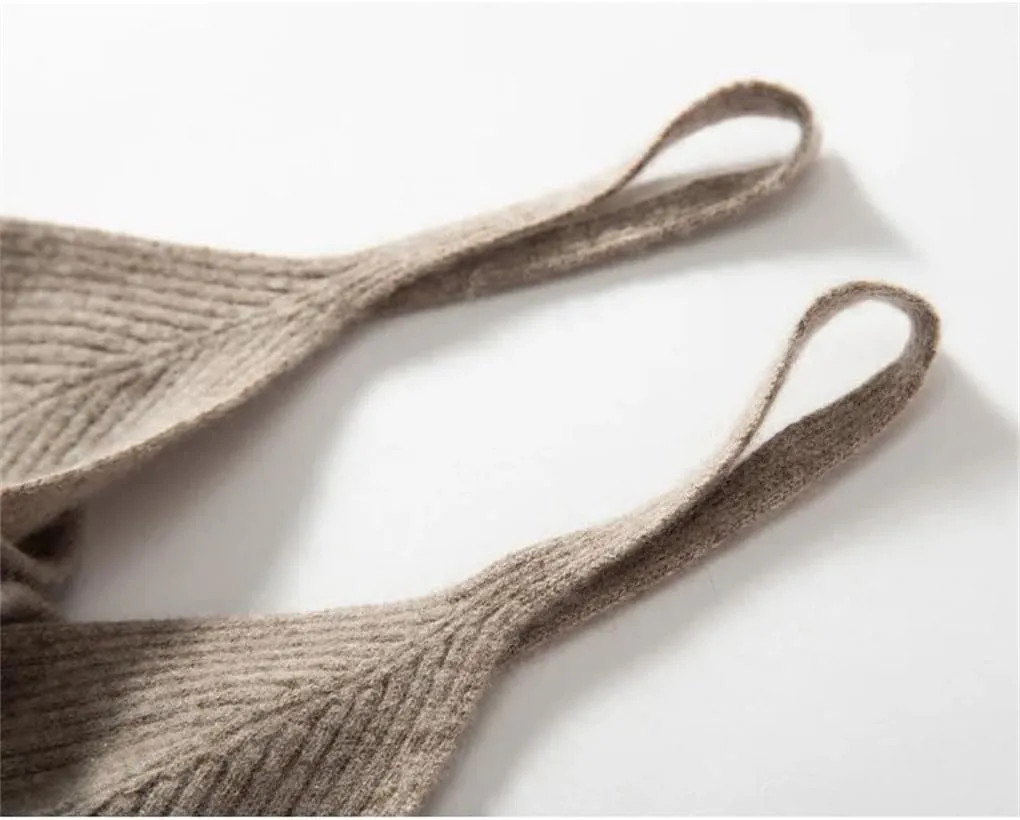 Rfmfkkg Women'S Cashmere Knitted Camisole Vest Casual Sleeveless Tops Camisole Spaghetti Strap Tank Cami