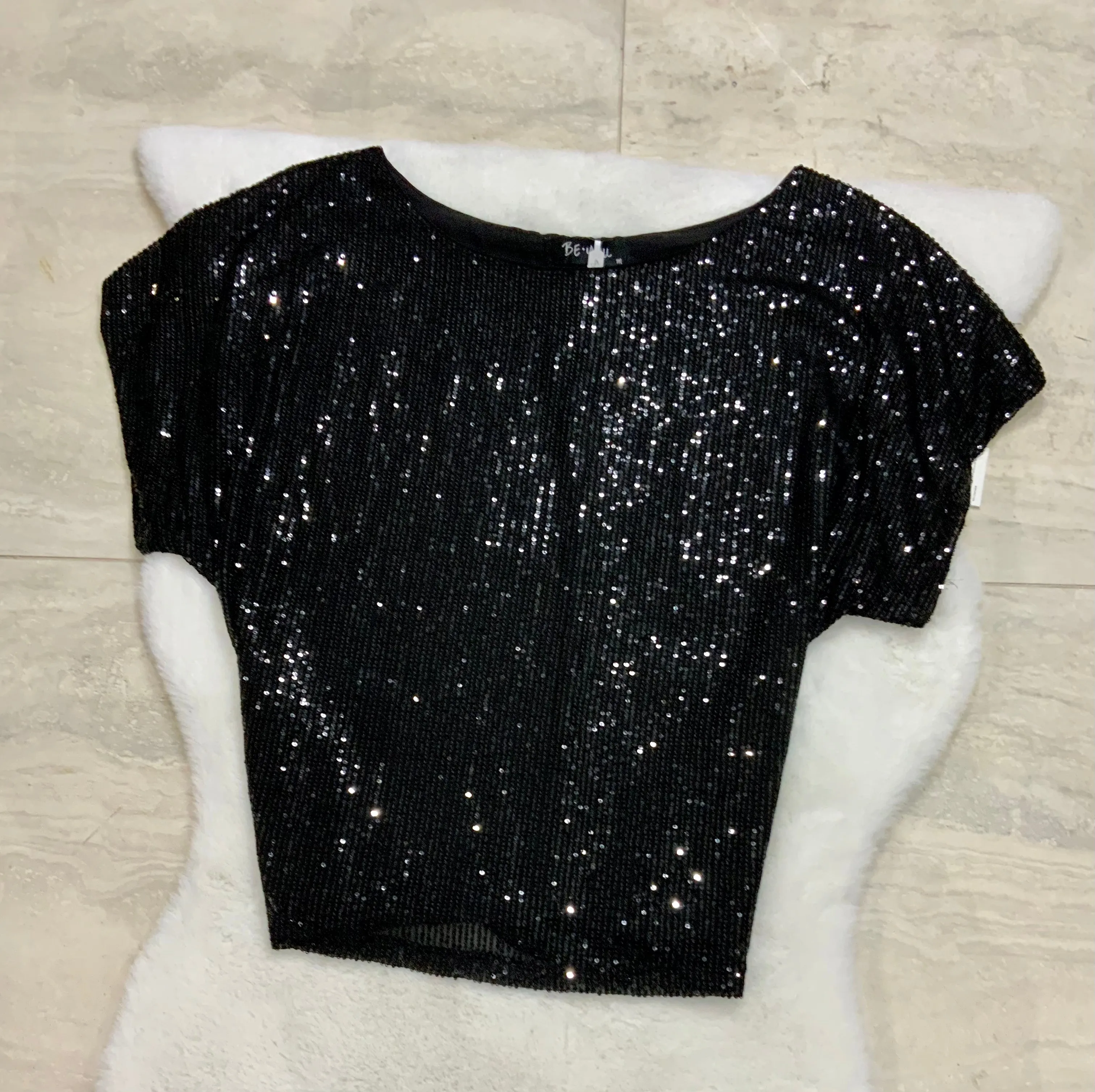 Sequins oversized blouse