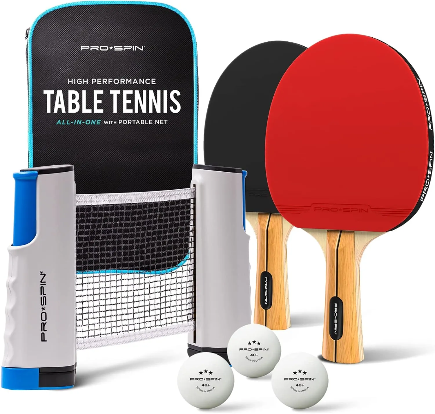 Set de Raquettes de Ping-Pong Portable PRO-SPIN - Fitnessterapy