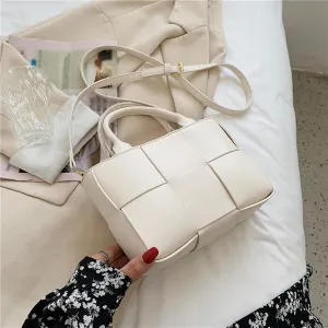Shoulder Bags Small PU Leather Crossbody Bags for Women Summer Shoulder Handbags and Purses(White)