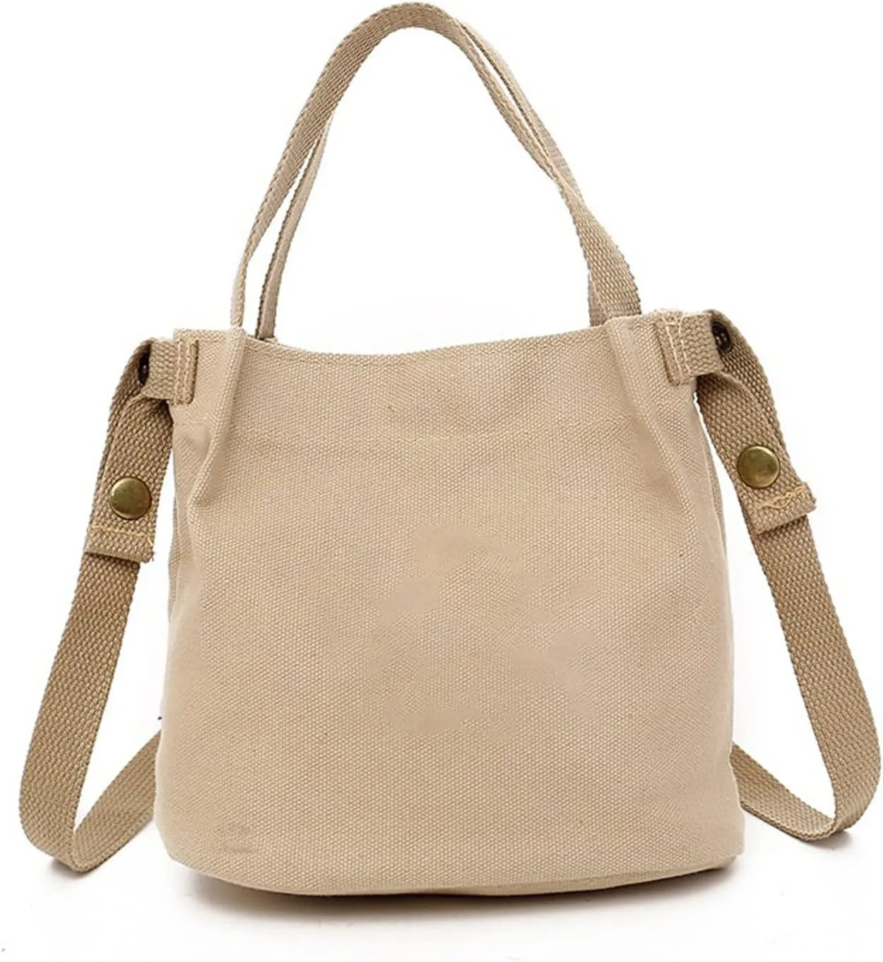 Shoulder Bags Vintage Canvas Bags Literary Women Shoulder Bag Simple Bucket Bag Messenger Handbags Tote