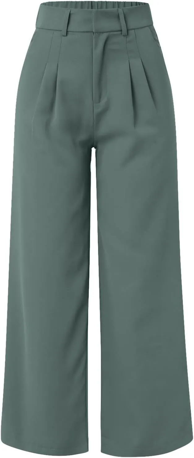 Solid Color Summer Capri for Women Casual Summer with Pockets Golf Pants Capri Lightweight Elastic Waist Capris Crop
