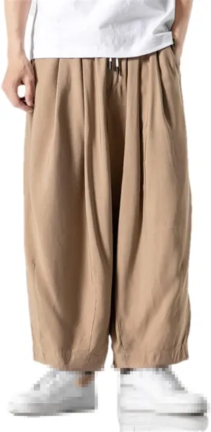 Streetwear Hip Hop Trousers Men's Wide Leg Pants Korean Sweatpants Casual Bloomers Harem Pant
