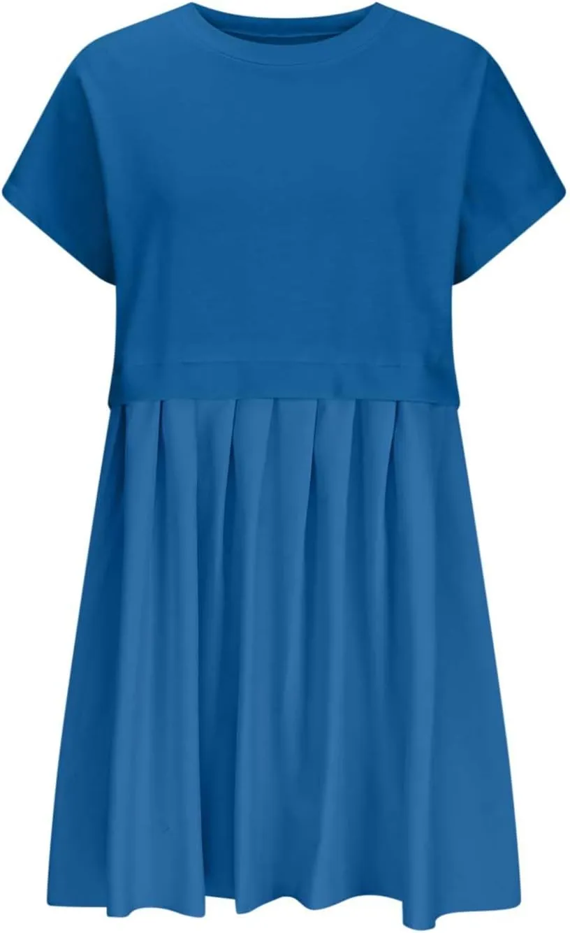 Summer Dresses for Women Oversized Sweatshirts Dress Mini Boho Tennis Dress Ruffle Babydoll Dresses 2024, Small