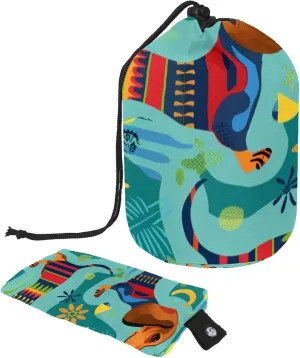 Travel Cosmetic Bags bucket Makeup Bag, Cute Dachshund Dog Women Portable Foldable Cases, Multifunctional Toiletry Bucket Bags Round Organizer Storage