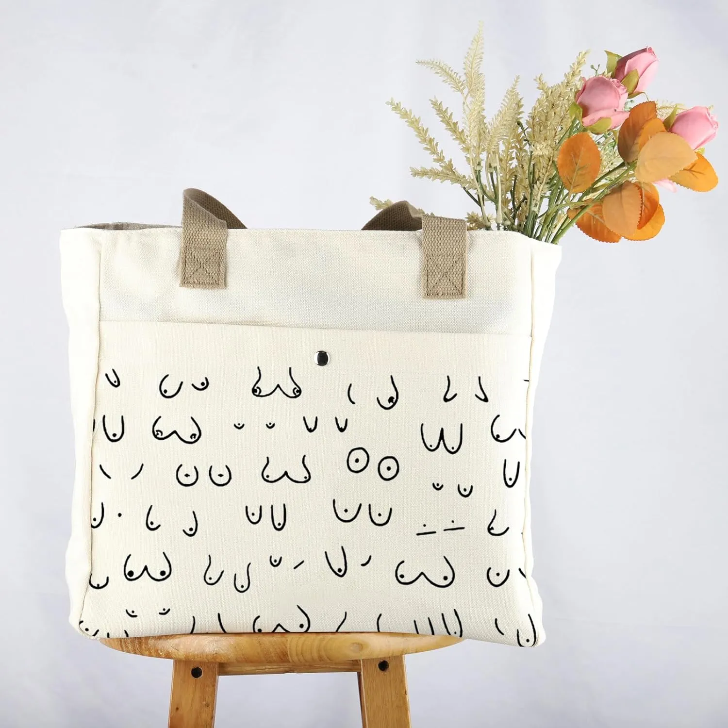 VAMSII Boobs Makeup Bag - Breast Inspired Gift for Women, Boobie Gift (BoobsBag)
