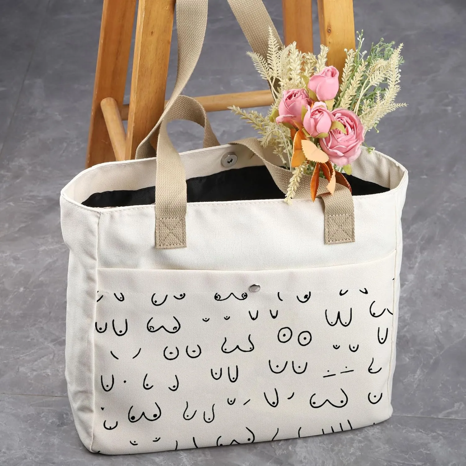 VAMSII Boobs Makeup Bag - Breast Inspired Gift for Women, Boobie Gift (BoobsBag)