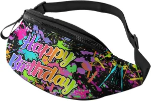 Vintage 80s 90s Fanny Pack for Women Men,Fashion Waist Pack Belt Bag Crossbody Bag for Casual Running Cycling