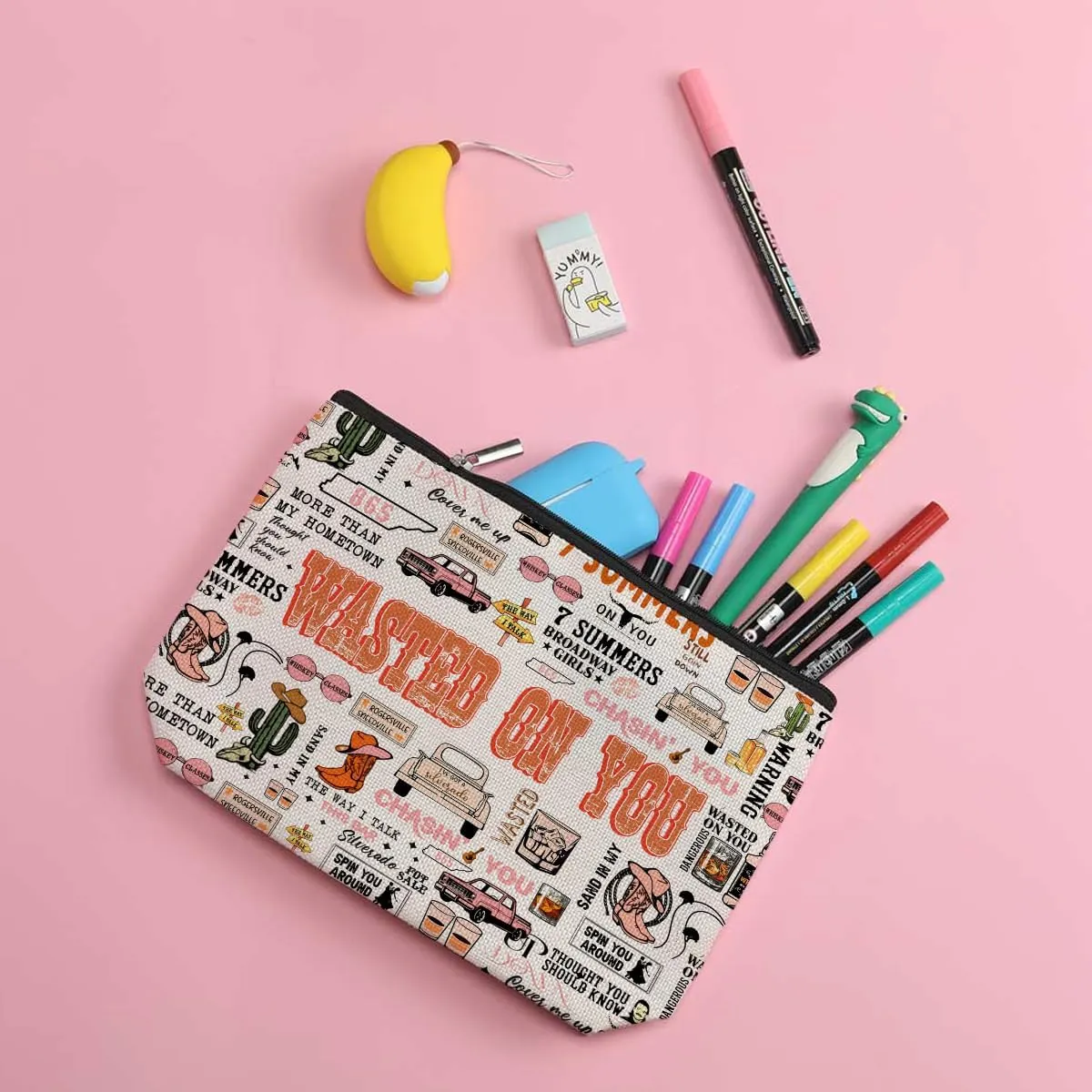Western Makeup Bag Western Gifts for Women Western Stuff Cowgirl Gifts Country Gifts Retro Cosmetic Bag Zipper Pouch for Mothers Day Graduation Birthday-13