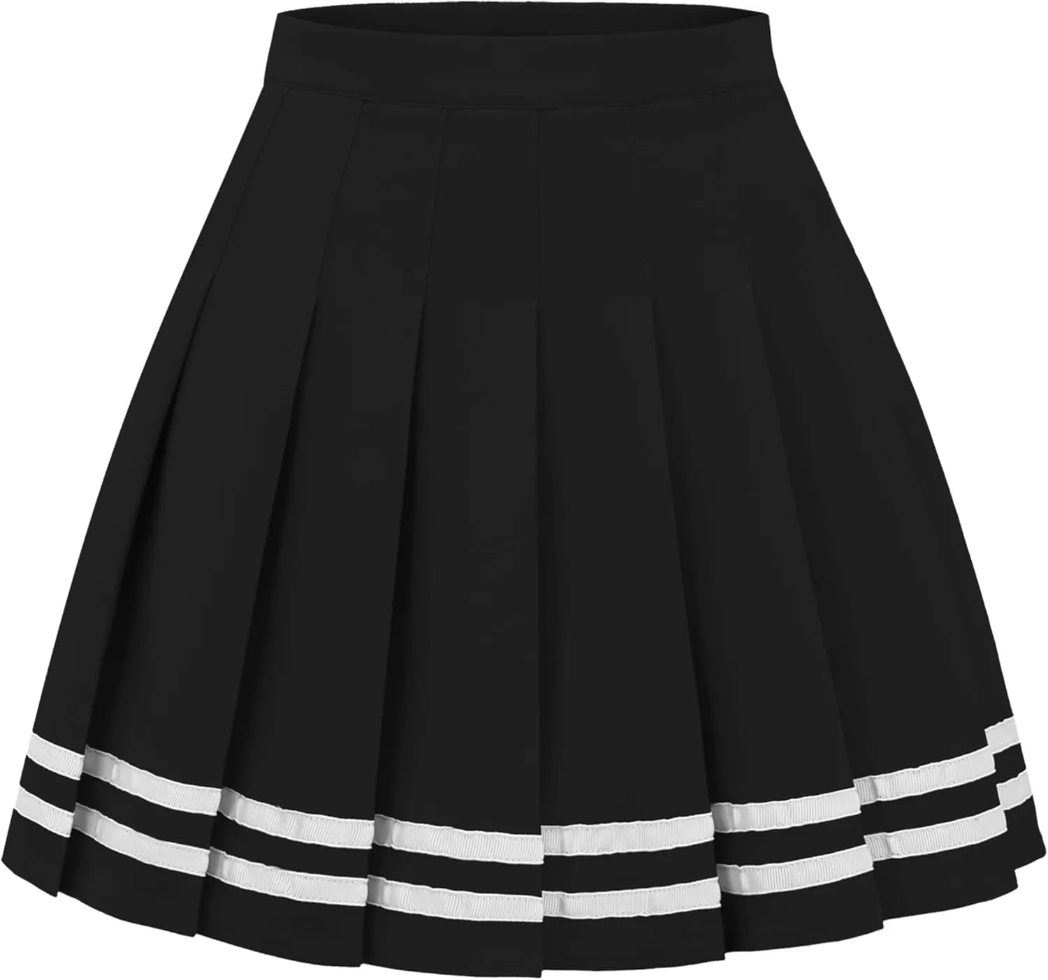 Women Pleated Skirt A-Line Short Mini Basic Skirt School Uniform Cheerleader Skirts Skater Skirt