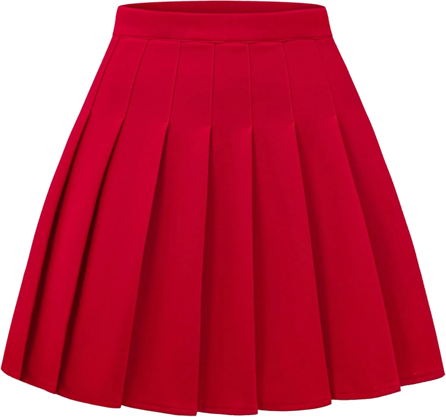 Women Pleated Skirt A-Line Short Mini Basic Skirt School Uniform Cheerleader Skirts Skater Skirt
