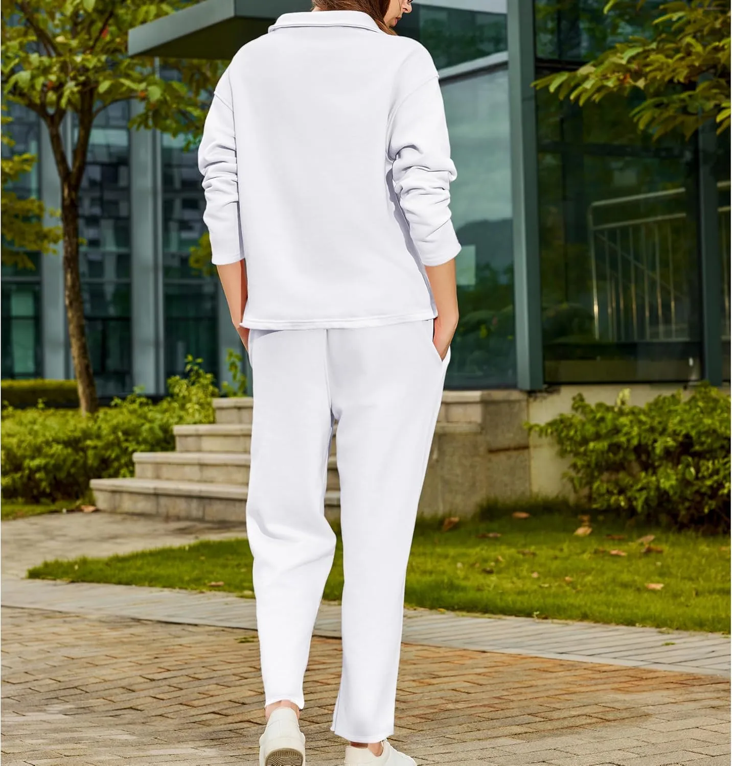 Women's Carmel Tracksuit 2 Piece Set - Patrick Pullover Sweatshirt & Catherine Sweatpants - Casual Lounge Set