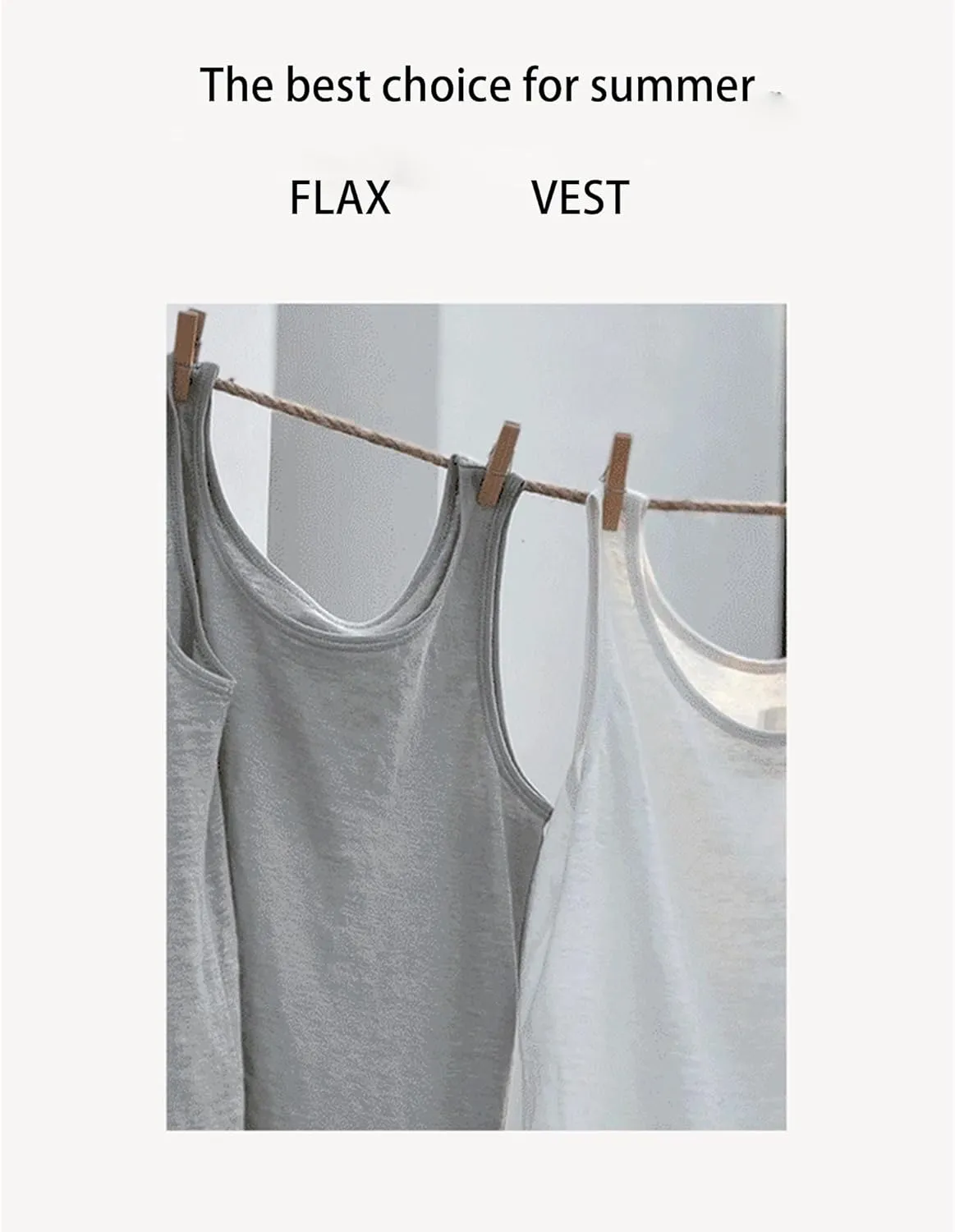 Women's Cotton Linen Camisole Tank Top Breathable T-Shirt Blouse Tank Summer Sleeveless Shirts