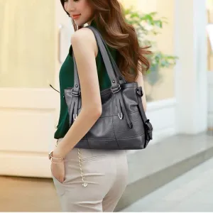 Womens Handbag Leather Top Handle Satchel Purse Crossbody Bags Tote Bags Large Capacity Shoulder Bag