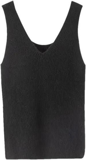 Women's Knitted Camisole Vest Women Sleeveless Suspender Tops
