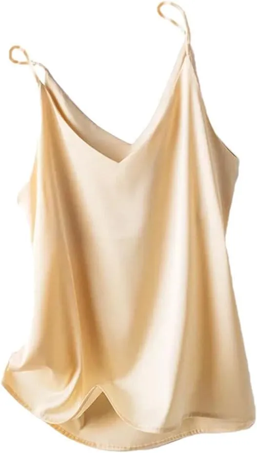 Women's Summer Clothing Slim V-Neck Short Temperament Inner Top One-Shoulder Camisole