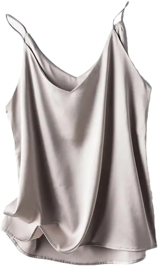 Women's Summer Clothing Slim V-Neck Short Temperament Inner Top One-Shoulder Camisole