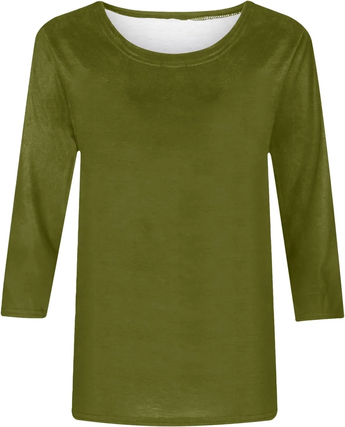 Womens Summer Tops 3/4 Sleeve Work Blouse Business Casual Shirts Cute Dressy Loose Fit Pullover