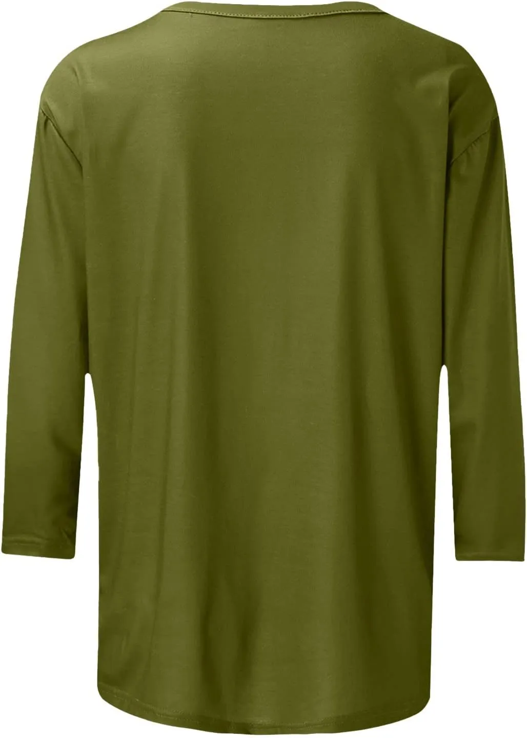 Womens Summer Tops 3/4 Sleeve Work Blouse Business Casual Shirts Cute Dressy Loose Fit Pullover