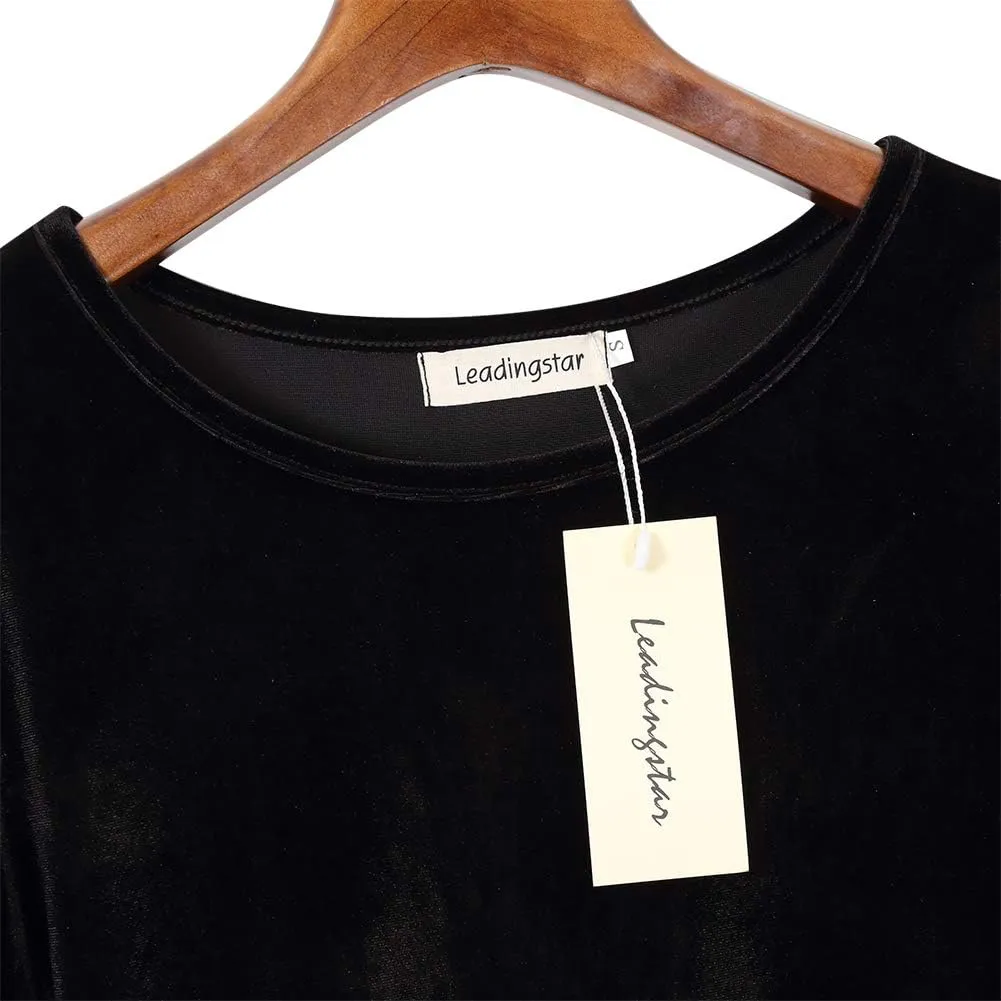 Women's Velvet Cocktail Party Mini Dress