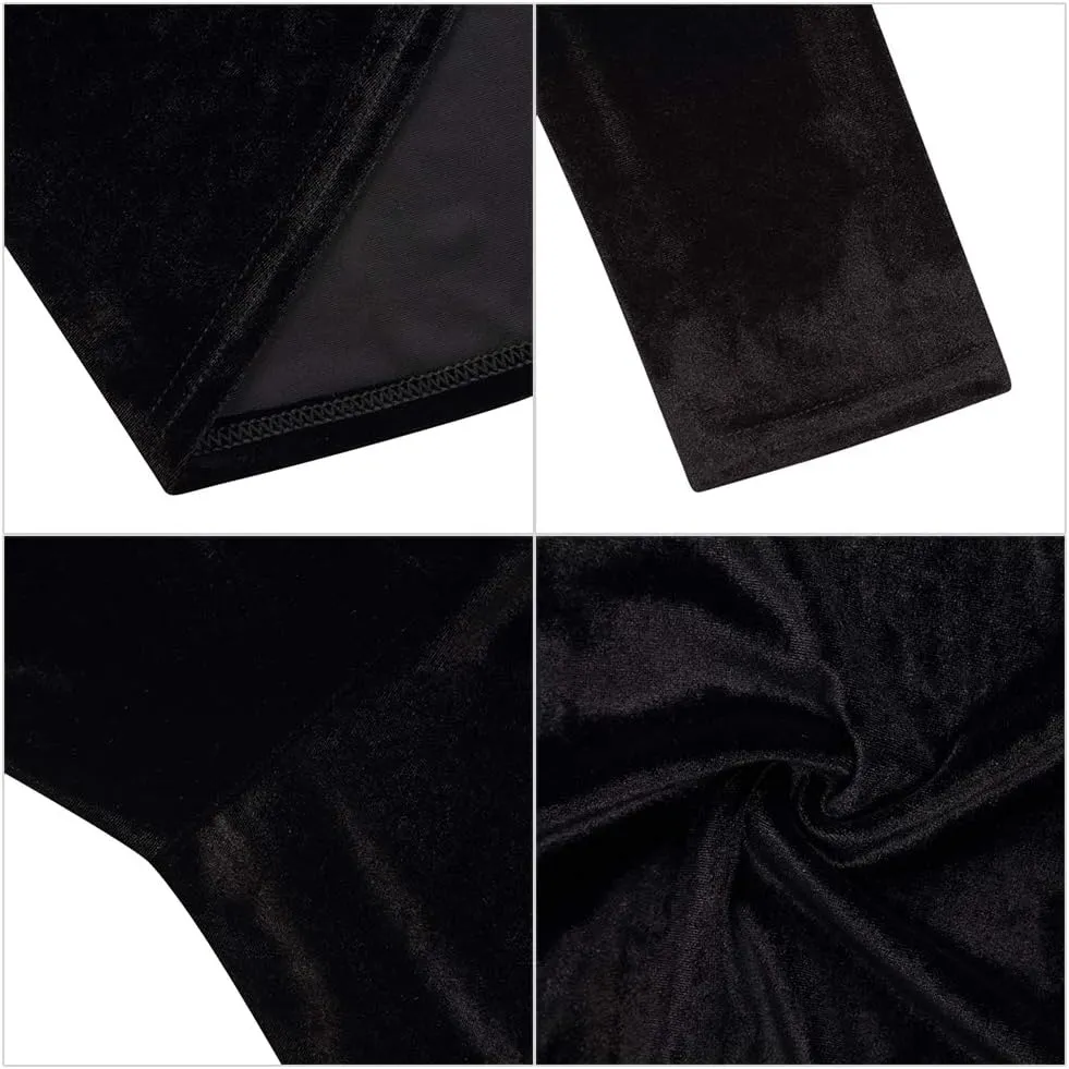 Women's Velvet Cocktail Party Mini Dress
