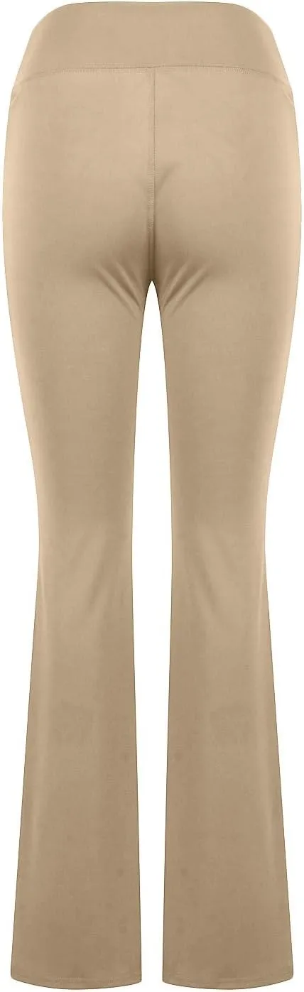 Women's Yoga Pants with Pockets Yoga Suit Long Crossover High Waisted Flare Leggings Tummy Control Workout Casual Pant