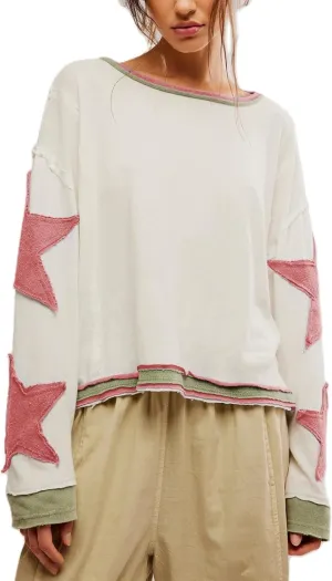Y2k Oversized Sweatshirt for Women Crewneck Graphic Sweatshirts Long Sleeve Drop Shoulder Preppy Shirts Pullover Tops